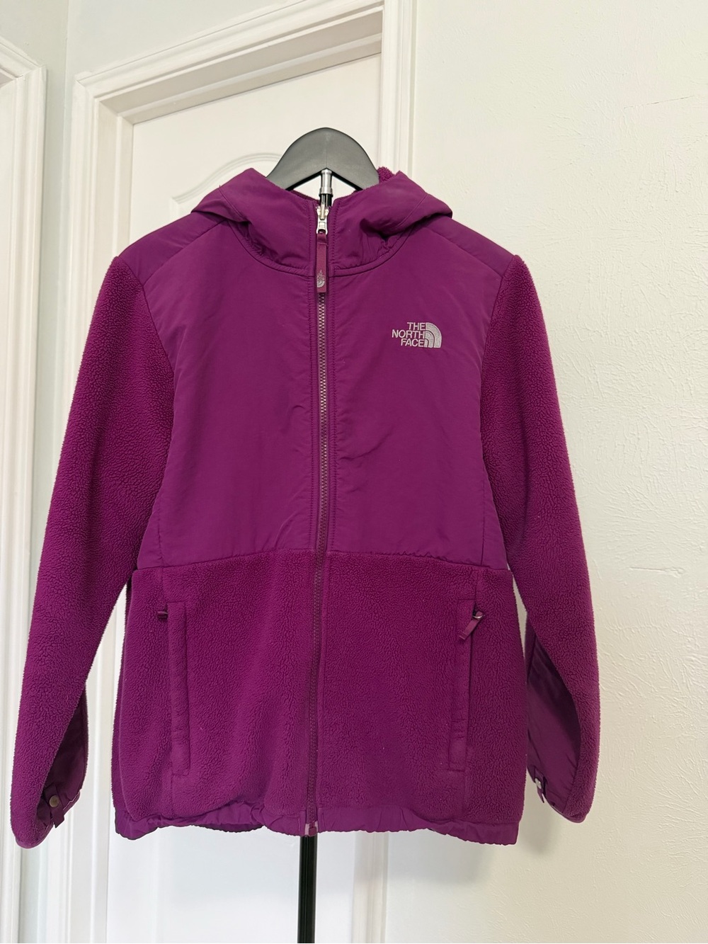 The North Face Girls' Purple Hooded Puffer-Fleece Jacket